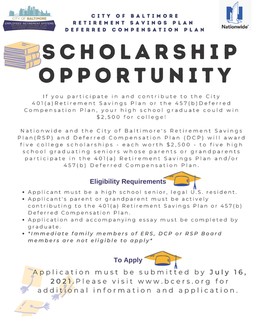 Scholarship Opportunity for High School Seniors City Union of