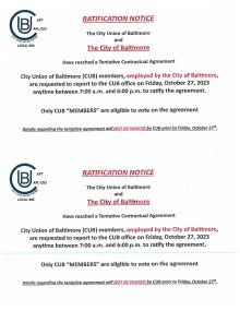 CUB ratification notice